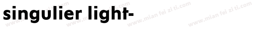 singulier light字体转换